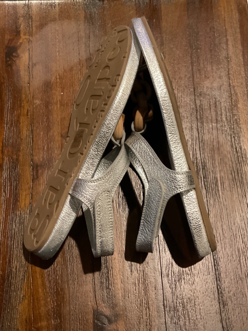 NWOT Pedro Garcia Janira Ankle Strap Silver Leather Sandal Size EU 37/ US 6.5-7 - Picture 6 of 9